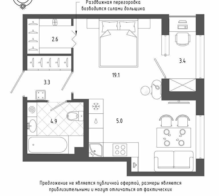 квартира г Санкт-Петербург метро Фрунзенская квартал «Галактика» округ Измайловское фото 1