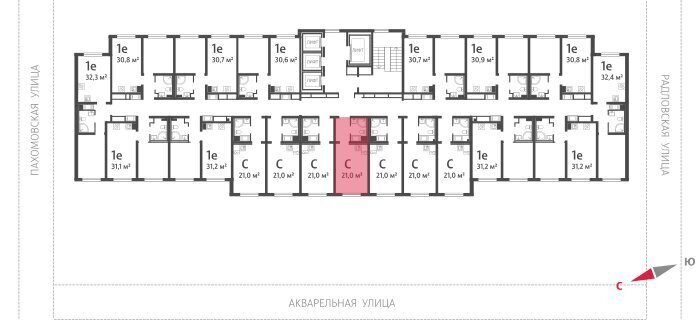 квартира г Санкт-Петербург метро Академическая ул Пахомовская 12к/2 ЖК «Ручьи» округ Полюстрово фото 2