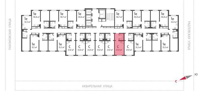 квартира г Санкт-Петербург метро Академическая ул Пахомовская 12к/2 ЖК «Ручьи» округ Полюстрово фото 2