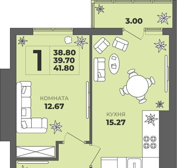 квартира г Калининград р-н Московский ул Генерала Толстикова 36к/2 фото 1