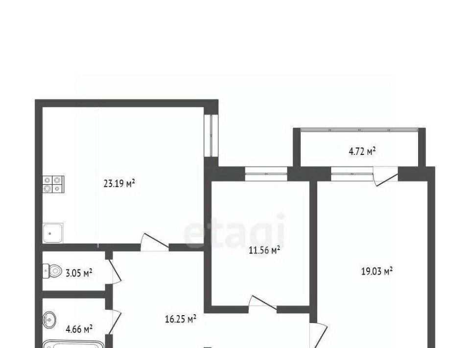 квартира г Тюмень р-н Центральный ул Салтыкова-Щедрина 58/2 фото 2