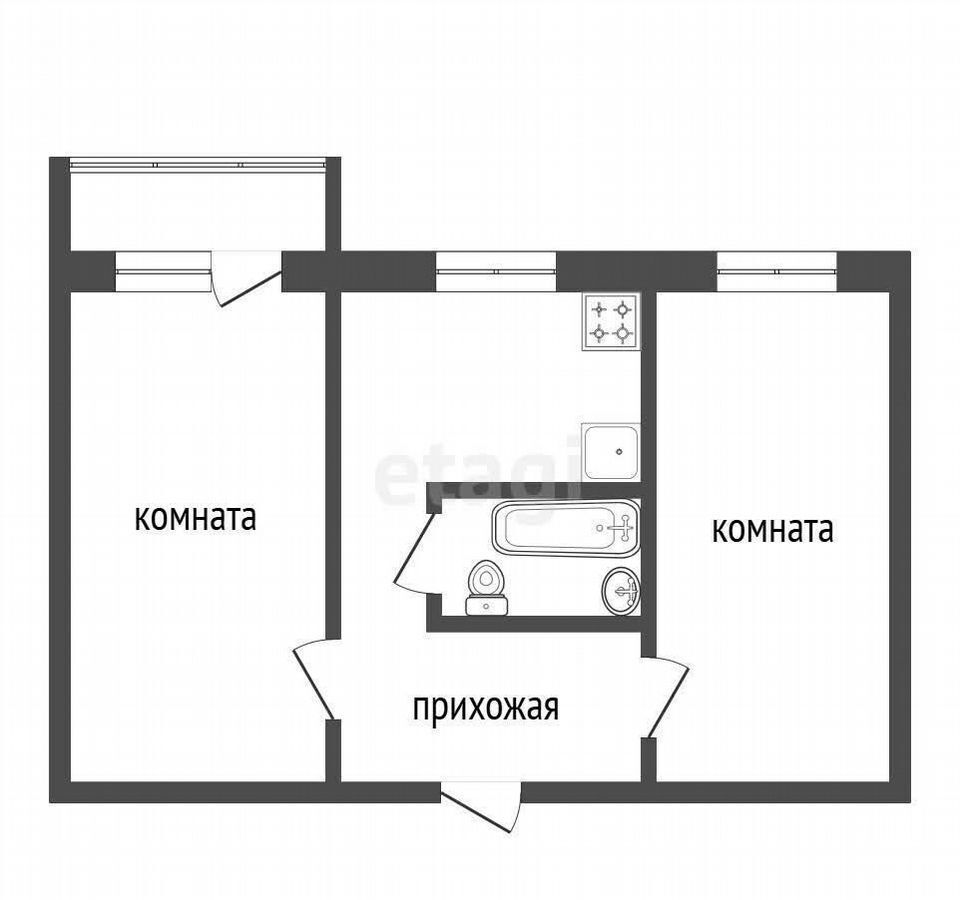 квартира г Красноярск р-н Кировский ул Академика Павлова 44 фото 17