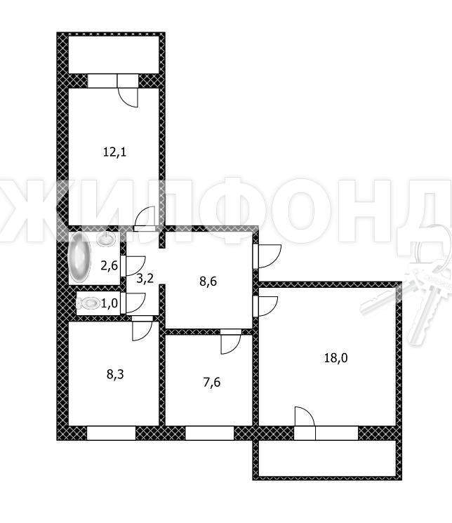 квартира г Барнаул р-н Индустриальный проезд Кооперативный 5-й 10а фото 15