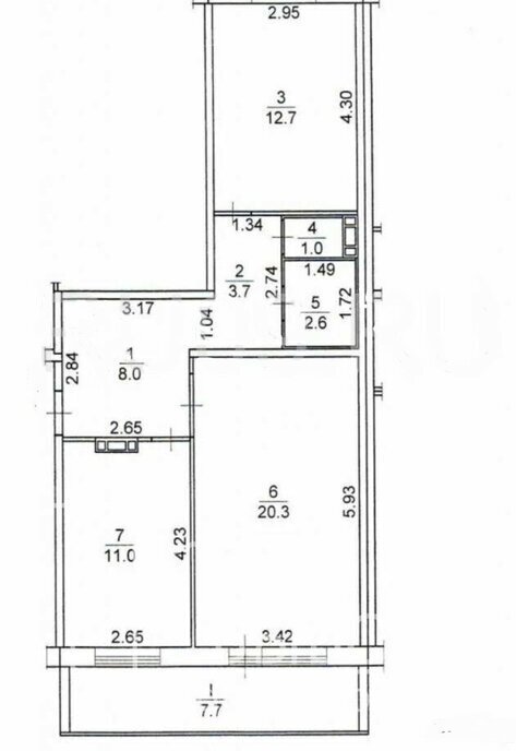 квартира г Томск ул Ивана Черных 3 фото 7