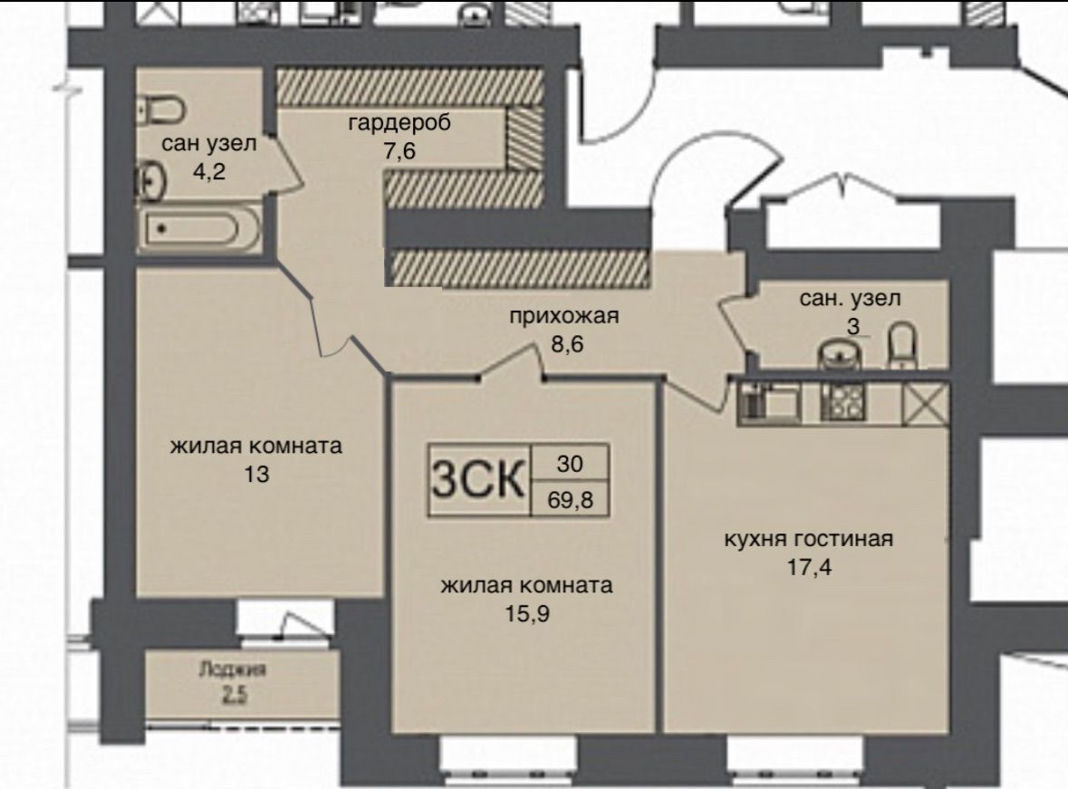 квартира г Новосибирск р-н Заельцовский ул Кубовая 51 фото 12