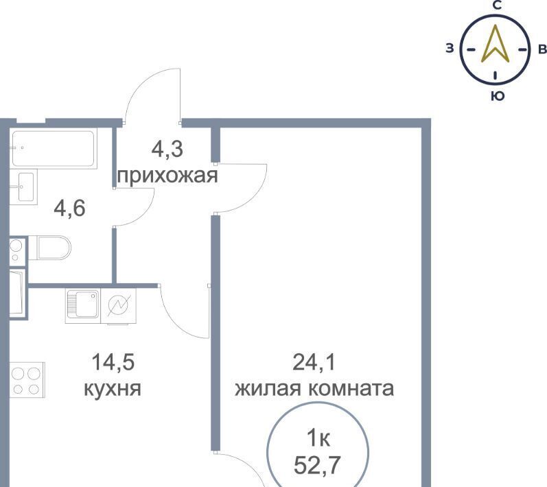 квартира г Сургут тракт Югорский 54/2 жилой дом по Югорскому тракту фото 1