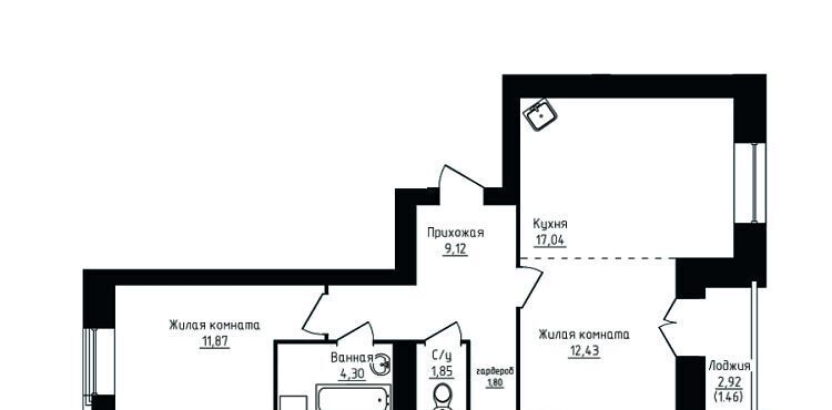 квартира г Череповец р-н Зашекснинский 107-й мкр, Грин Вилль жилой комплекс фото 1