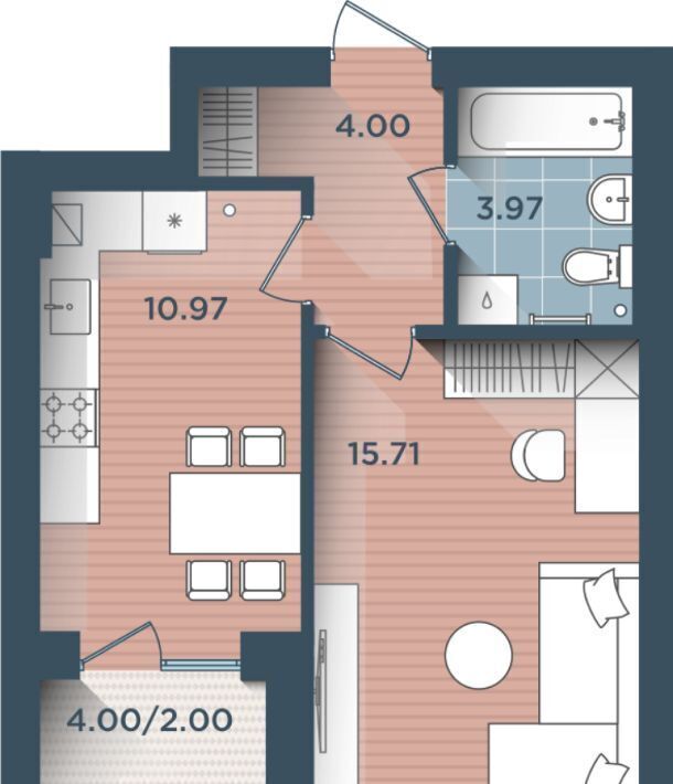 квартира г Калининград р-н Центральный ул Сержанта Мишина 81к/3 фото 1