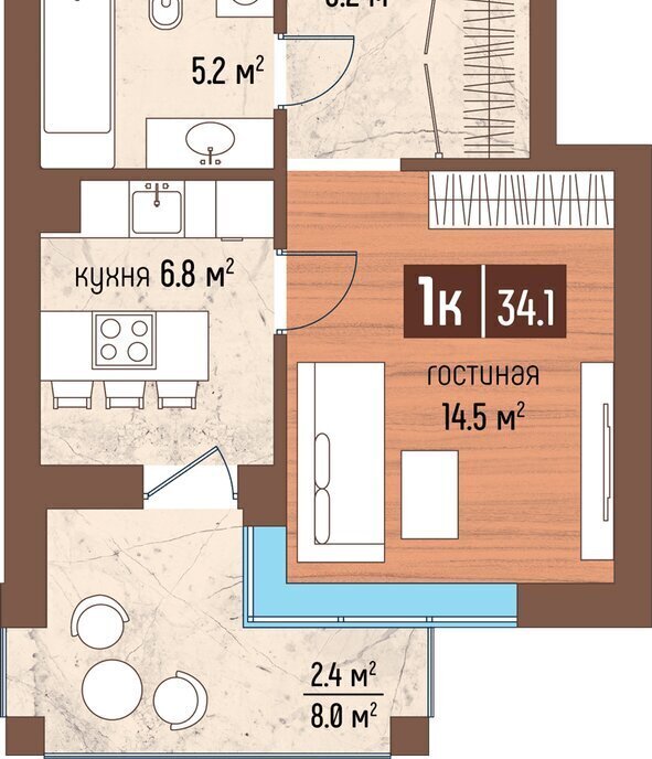 квартира р-н Светлогорский г Светлогорск жилой комплекс -3 фото 1