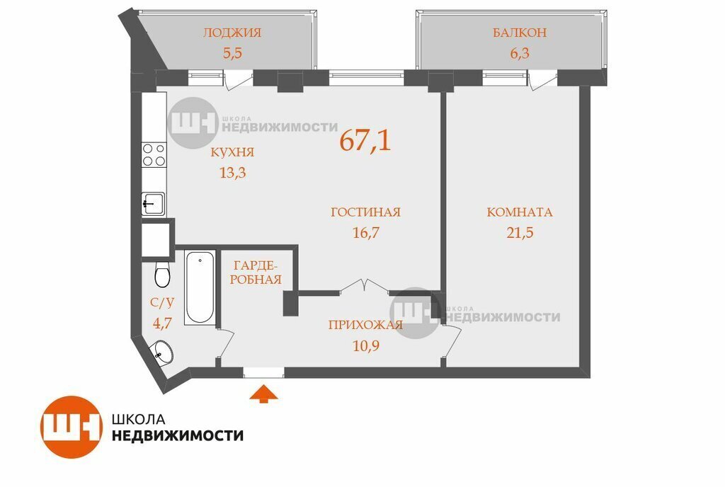 квартира г Санкт-Петербург метро Комендантский Проспект пр-кт Комендантский 51к/1 фото 3