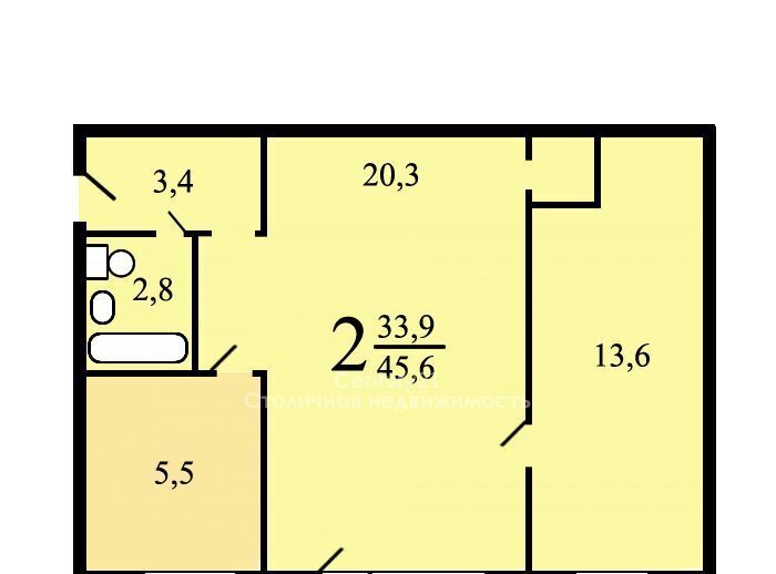 квартира г Москва метро Варшавская б-р Черноморский 5к/3 фото 2