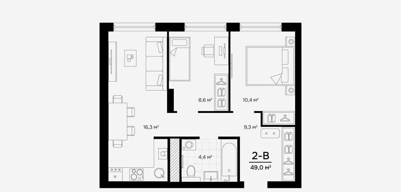 квартира г Астрахань р-н Кировский ул Куликова PROGRESS Альбион фото 6