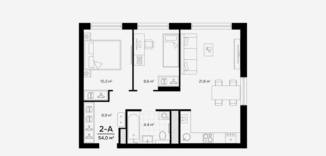 квартира г Астрахань р-н Кировский ул Куликова PROGRESS Альбион фото 12