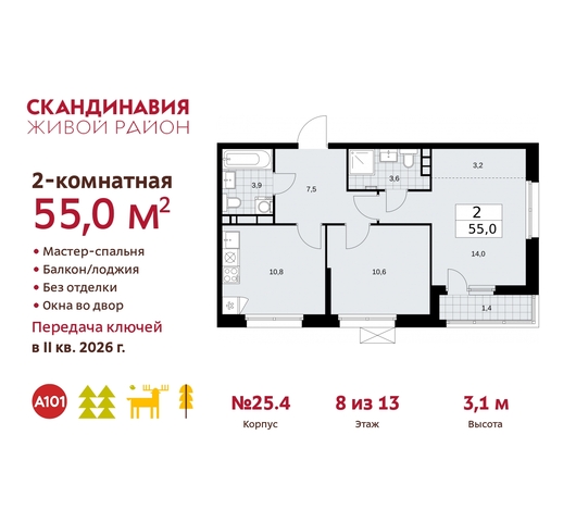 жилой район «Скандинавия» б-р Скандинавский 25/4 Сосенское, Бутово фото