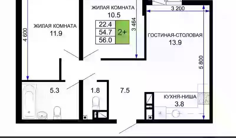 квартира г Краснодар ЖК «Дыхание» фото 1