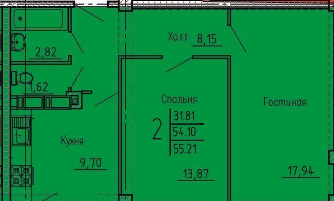 квартира г Пенза р-н Октябрьский ул Генерала Глазунова 6 фото 2