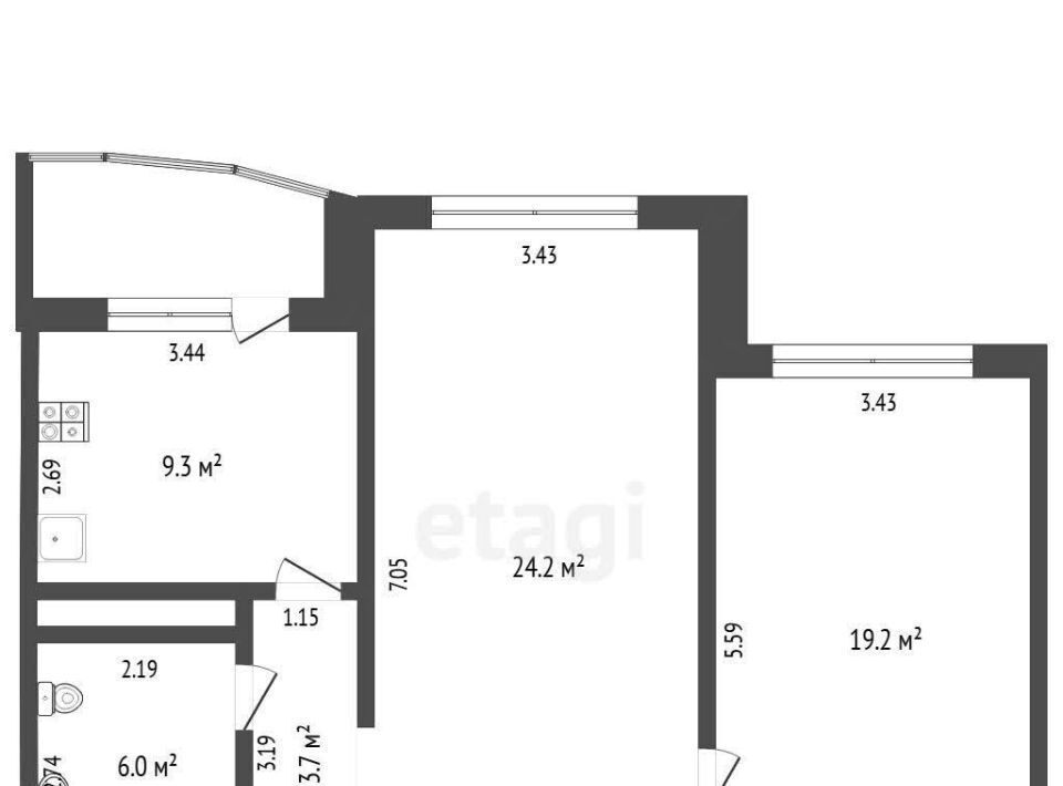 квартира г Тюмень р-н Восточный ул Монтажников 41 фото 2