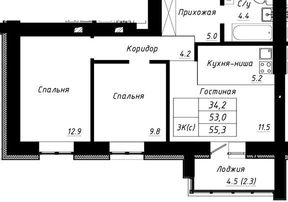 квартира г Барнаул тракт Павловский 196ак/3 ЖК «Прайм» фото 1