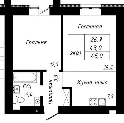 квартира г Барнаул тракт Павловский 196ак/3 ЖК «Прайм» фото 1