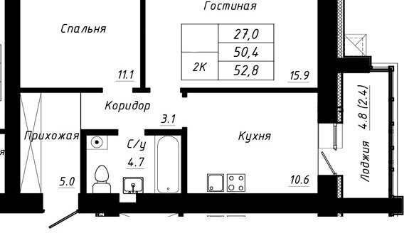 квартира г Барнаул тракт Павловский 196ак/3 фото 1