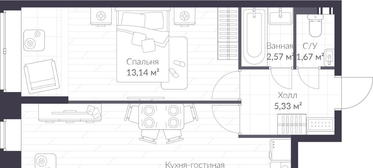 квартира г Санкт-Петербург п Стрельна ш Красносельское 22 метро Проспект Ветеранов фото 1