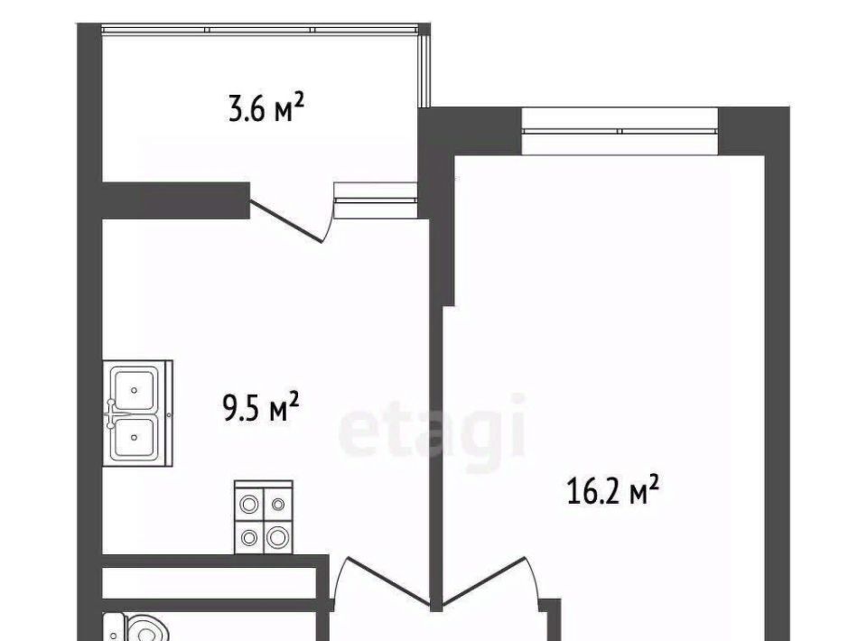 квартира р-н Анапский г Анапа ул Крестьянская 27к/6 фото 2