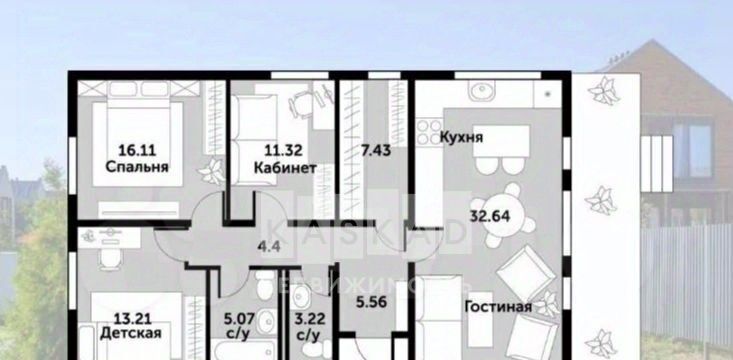 дом городской округ Наро-Фоминский д Мартемьяново Март хаус 2. 0 кп, Апрелевка, 183 фото 2