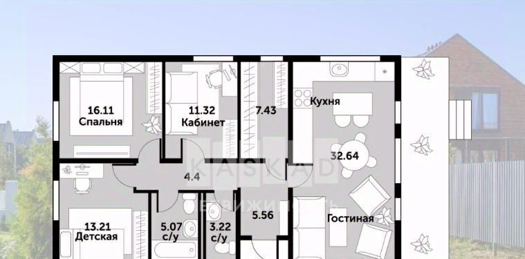 дом городской округ Наро-Фоминский д Мартемьяново Март хаус 2. 0 кп, Апрелевка, 193 фото 3