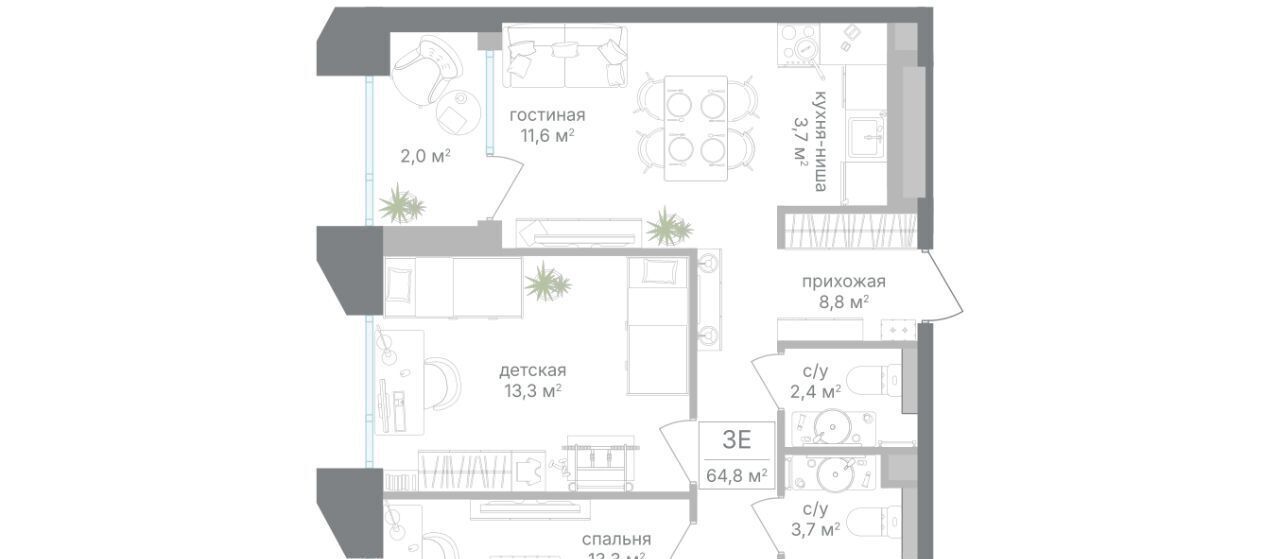 квартира г Москва метро Петровский парк проезд Старо-Петровско-Разумовский 1/23с 5 Парк фото 3