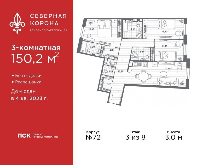 квартира г Санкт-Петербург метро Петроградская наб Реки Карповки 31к/1 округ Чкаловское фото 1