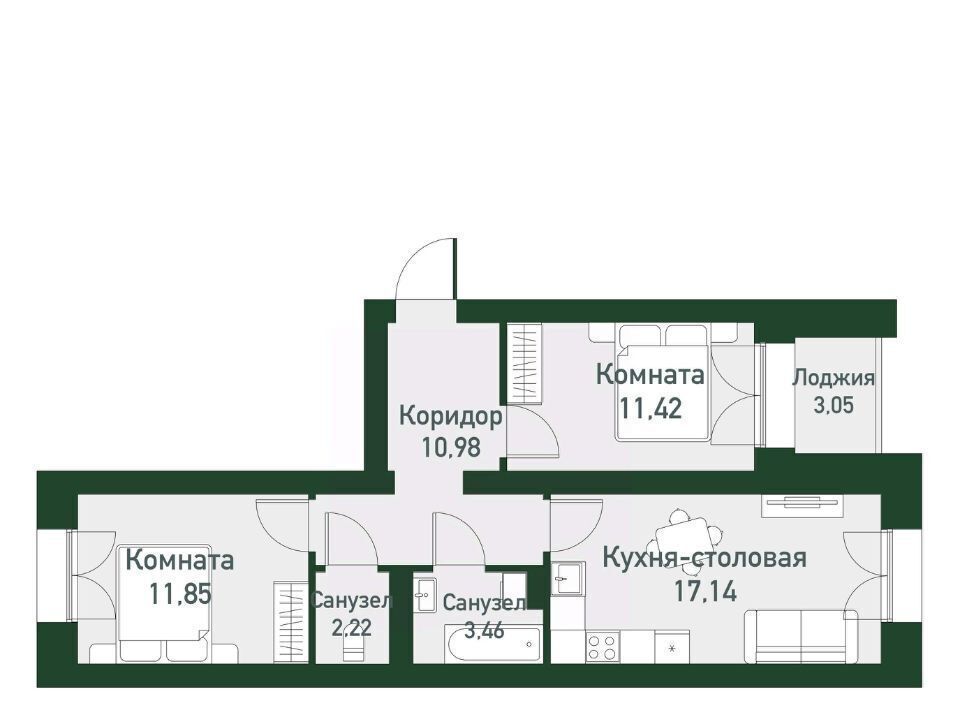 квартира г Екатеринбург Чкаловская Твоя Привилегия жилой комплекс фото 1