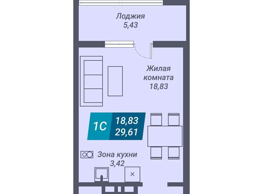 квартира г Новосибирск Берёзовая роща ул Королева 19 фото 1