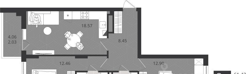 квартира г Калининград р-н Центральный ул Ломоносова 52 фото 1