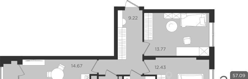 квартира г Калининград р-н Ленинградский ул Старшины Дадаева 55 фото 1