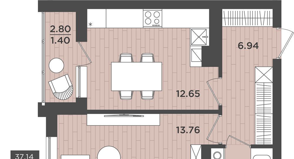 квартира г Калининград р-н Московский ул Интернациональная 16 фото 1