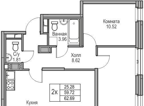 квартира г Санкт-Петербург ул Ивинская 1к/3 Беговая фото 1