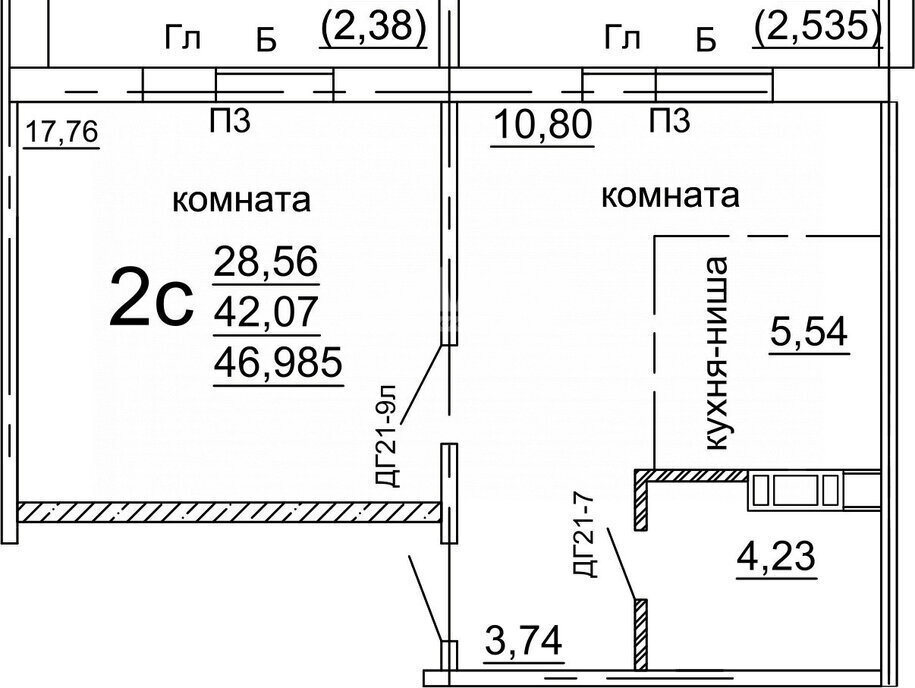 квартира г Челябинск р-н Советский ул Дмитрия Неаполитанова 48 фото 6