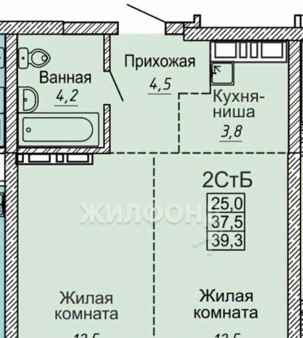 квартира г Новосибирск Берёзовая роща ул Фрунзе 1 фото 10