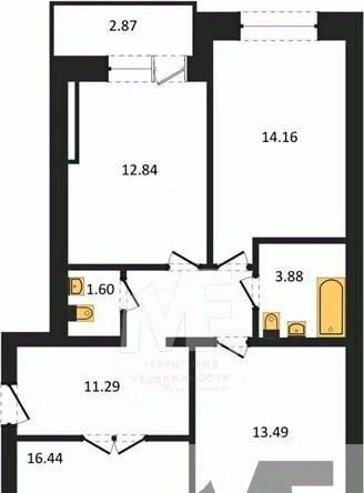 квартира г Калининград р-н Ленинградский ул Суздальская 15 фото 1