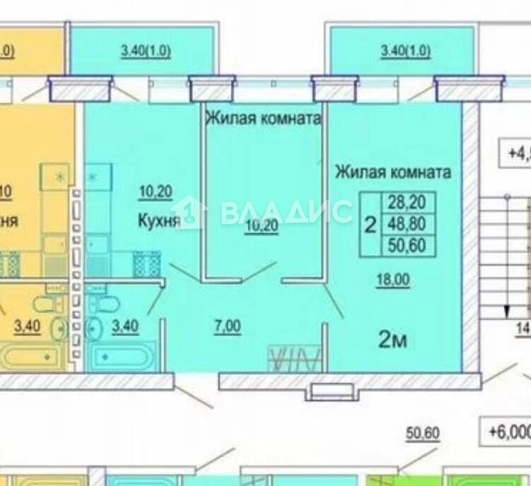 квартира г Краснодар ул им. Евгении Жигуленко 30к/3 фото 20