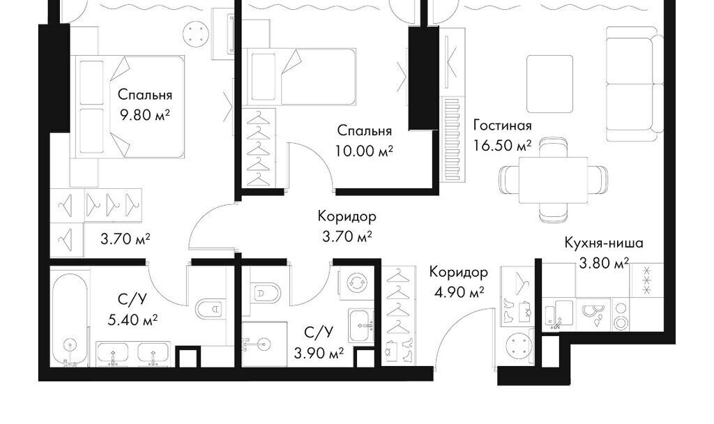 квартира г Москва метро Белорусская ул 3-я Ямского Поля ЖК Слава муниципальный округ Беговой фото 3