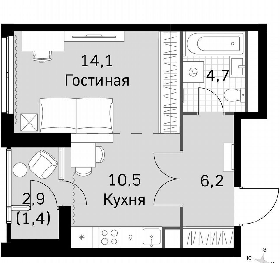 квартира г Москва метро Тушинская проезд Строительный 9/9 фото 1