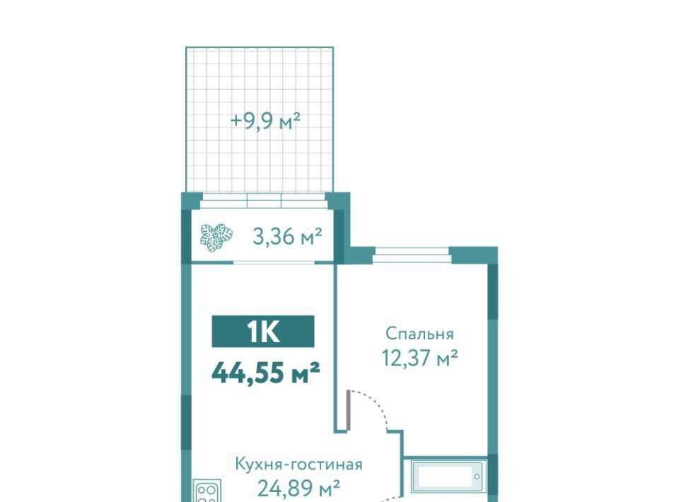 квартира г Тюмень р-н Ленинский ул Павла Никольского 10к 1 блок 1 фото 1