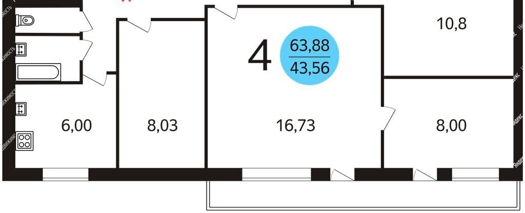 квартира г Москва метро Текстильщики ул Артюхиной 3 фото 23