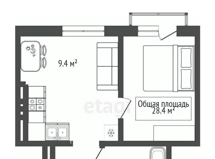 квартира г Новосибирск ЖК «19/56 Кварталы Телецентра» Площадь Маркса фото 14