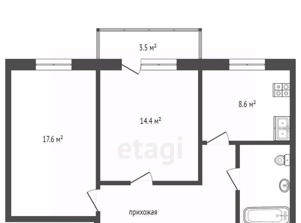 квартира г Тюмень р-н Центральный ул Свердлова 16 фото 3