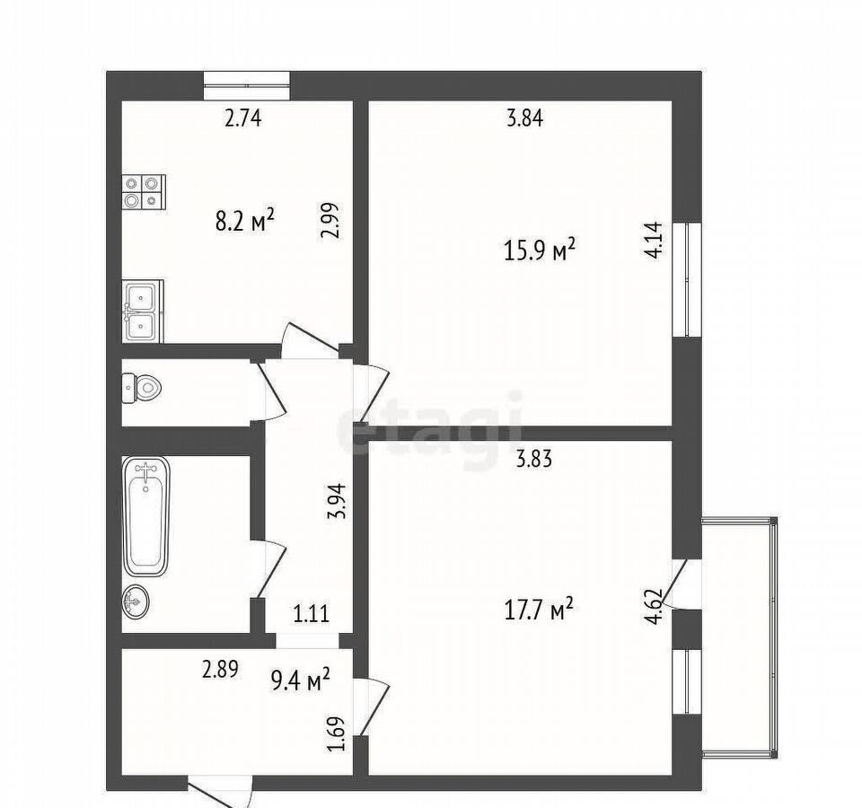 квартира г Москва метро Нагорная ш Каширское 7к/3 фото 17