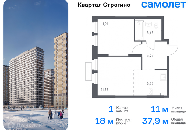 д Раздоры жилой комплекс Квартал Строгино, к 2, Красногорск городской округ фото