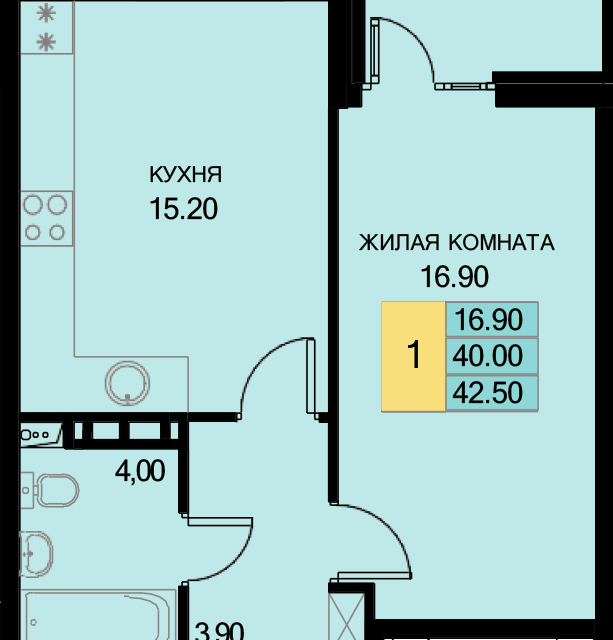 квартира р-н Динской п Южный ул Казачья 4/1 фото 1