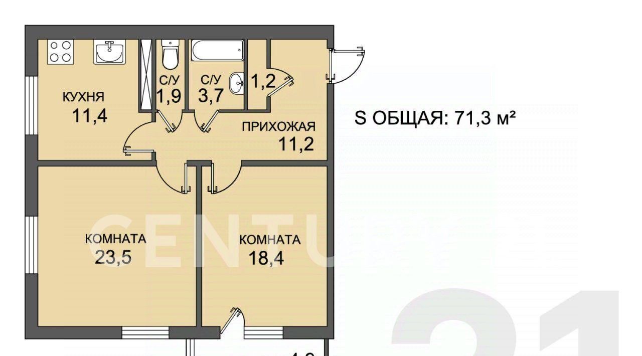 квартира г Санкт-Петербург пр-кт Дунайский 55к/1 Дунайская фото 2